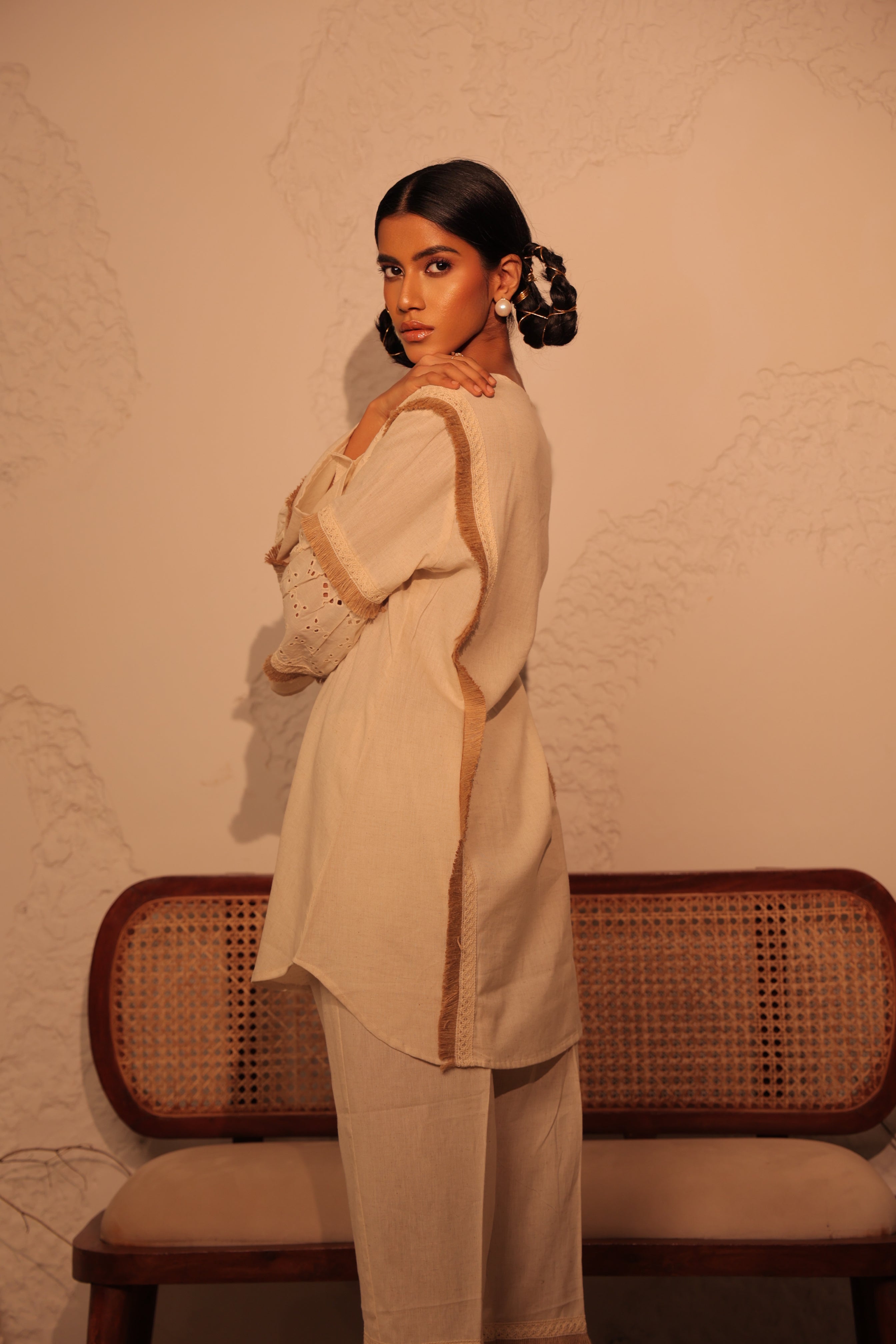 Braided Burlap Bohemian tunic