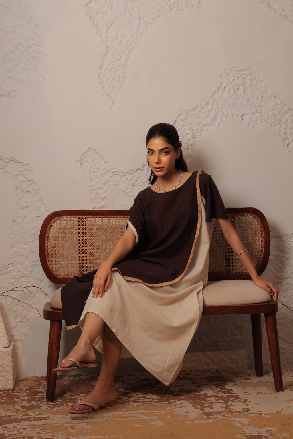 Monk Two-Tone Dress