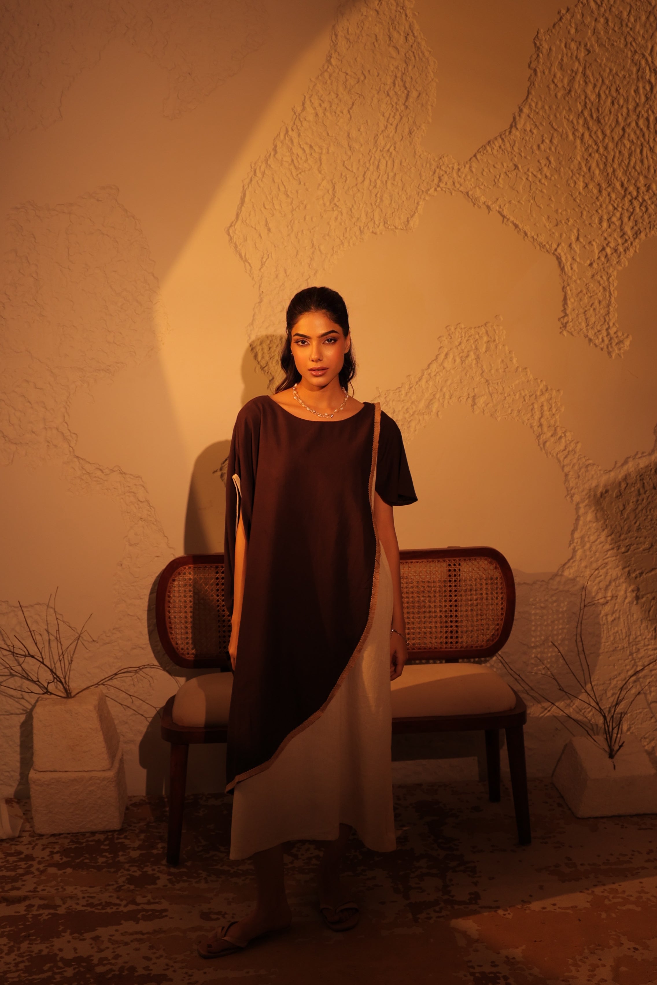 Monk Two-Tone Dress