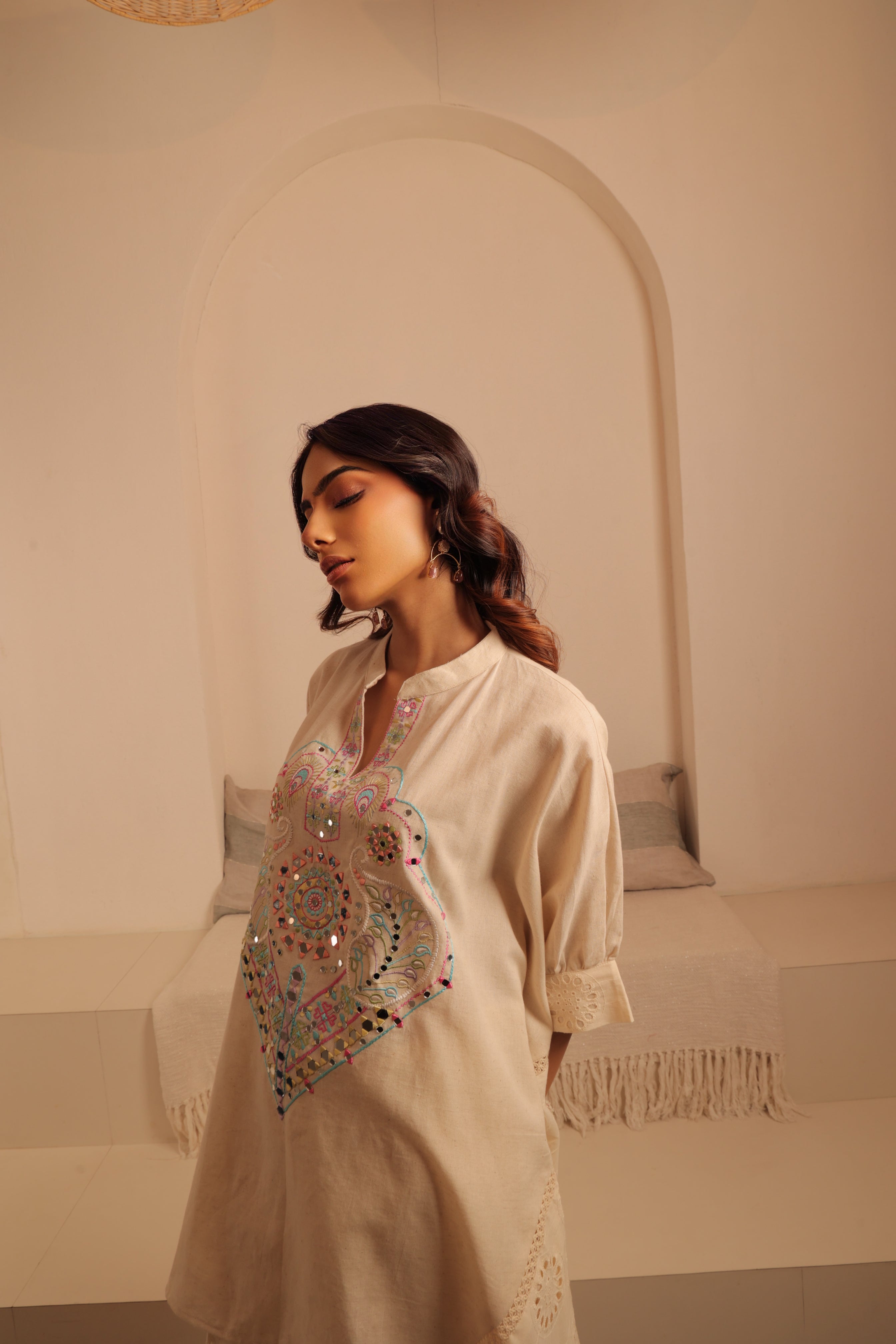 Prismatic Embroidered Tunic