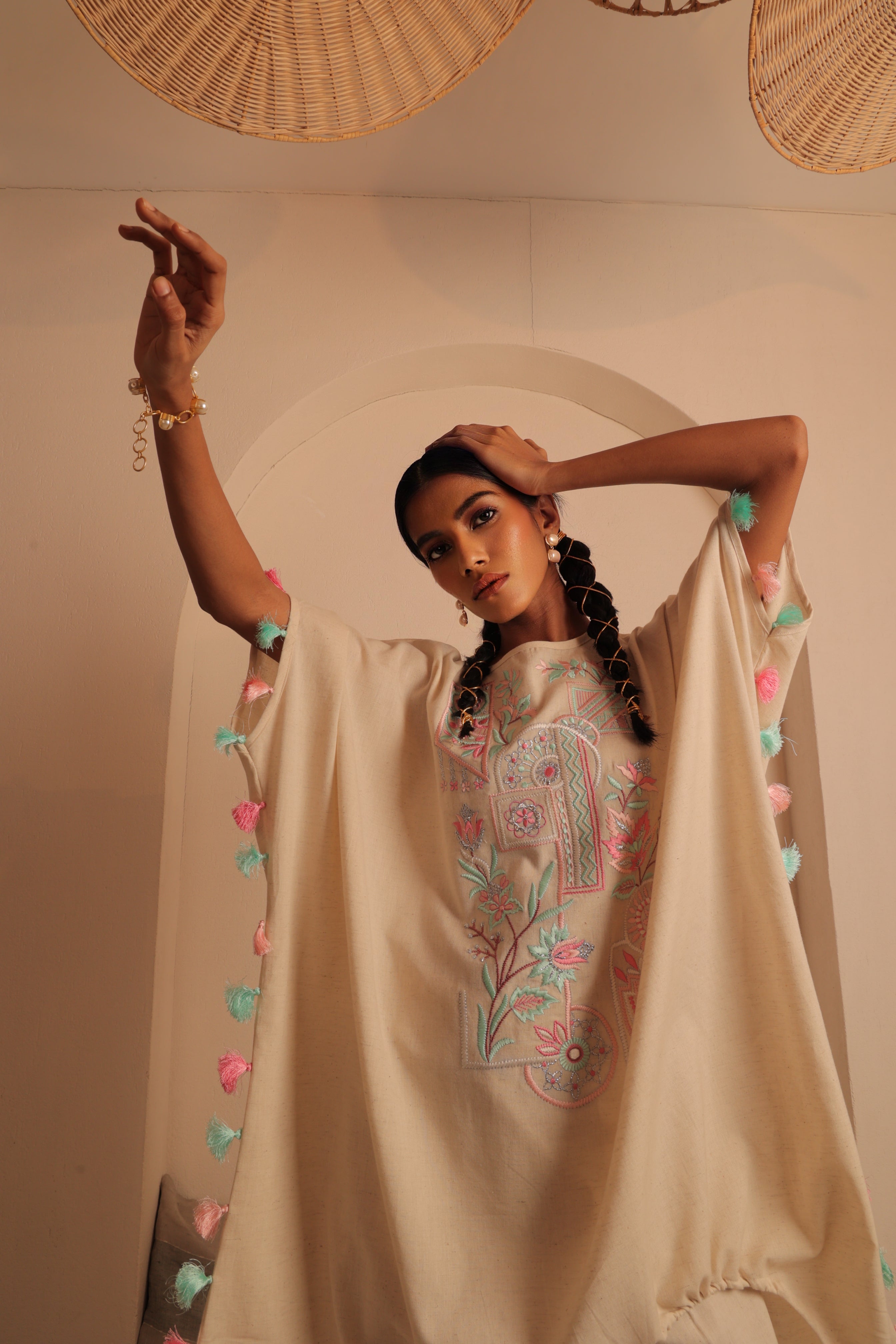 Boho - chic Tie Knot kaftan tunic