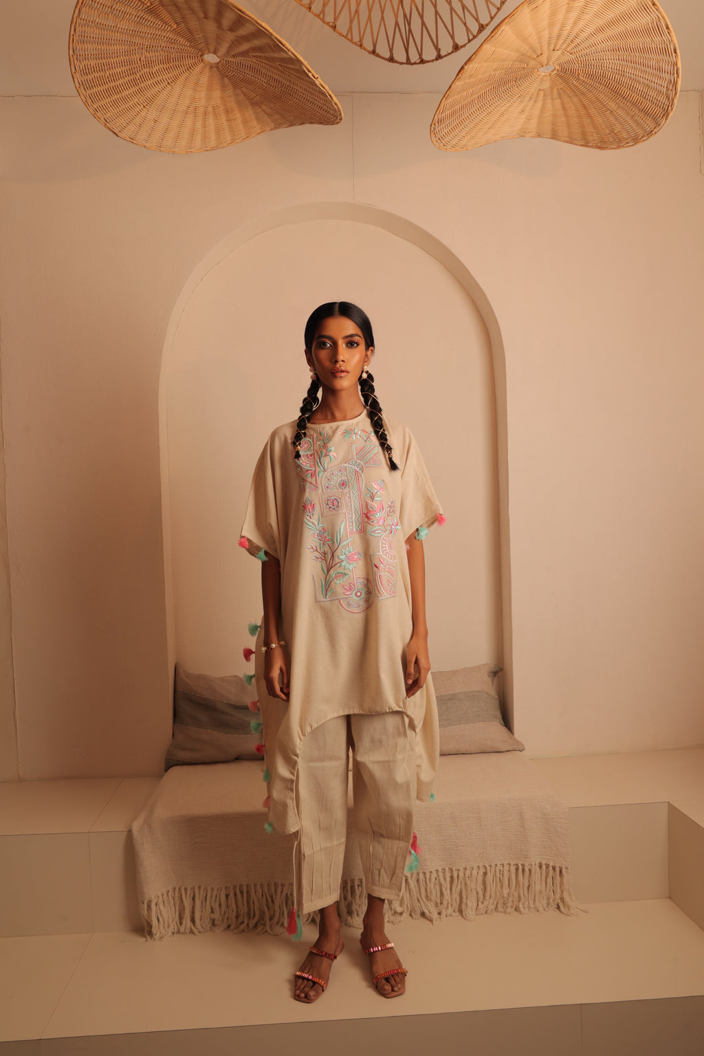 Boho - chic Tie Knot kaftan tunic